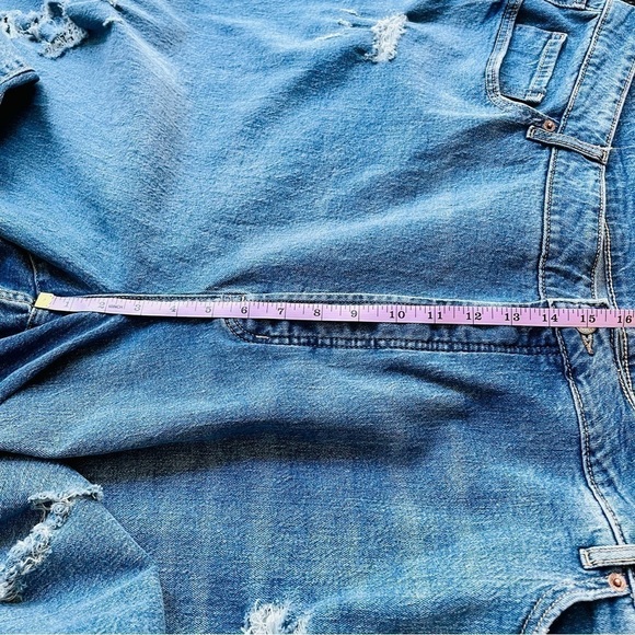 Old Navy Distressed Pop Icon Skinny Jeans Size 28 NWOT Extra High Rise - Picture 6 of 10